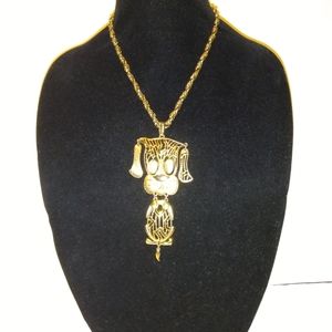 Vintage Dog Pendant Necklace